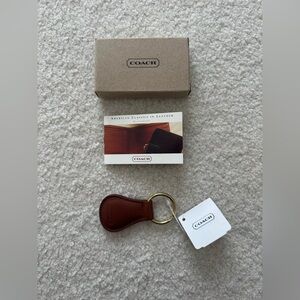 Coach Brown Leather Keychain